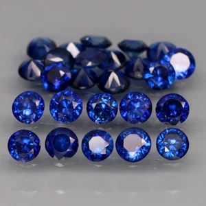 Zafiro de difusión azul aciano superior corte diamante redondo 2,6-2,8 mm 25 piezas/2,35 quilates - Imagen 1 de 6