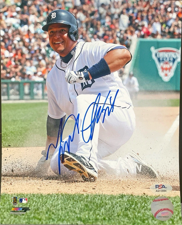 MIGUEL CABRERA DETROIT TIGERS SIGNED AUTOGRAPH 8X10 PHOTO PSA/DNA PHOTOFILE - Image 1 of 1
