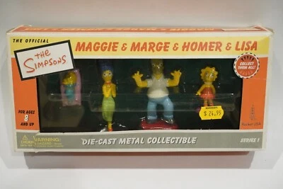 Los Simpson Maggie, Marge, Homer, Lisa Diecast Metal Coleccionable Cohete EE. UU. b4 Foto 1 de 4
