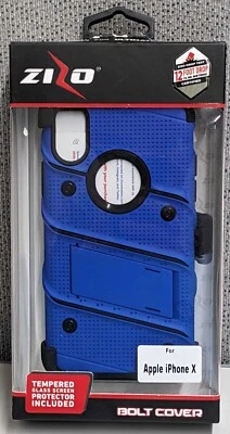 Capa ZIZO Bolt com Suporte para Apple iPhone X - Azul Preto - Imagem 1 de 2