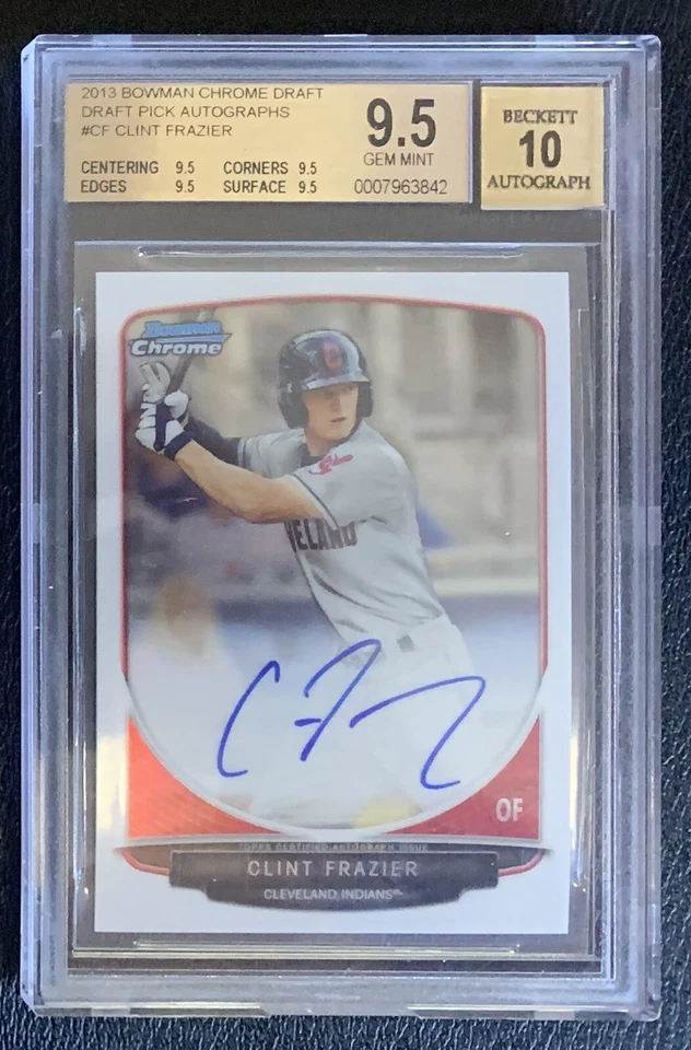 2013 Clint Frazier Bowman Chrome Draft Auto BGS 9.5/10 Quad 9.5’s - Image 1 of 1