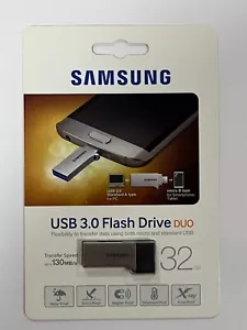New Samsung USB 3.0 Flash Drive DUO 32GB MUF-32CB/AM - Picture 1 of 3