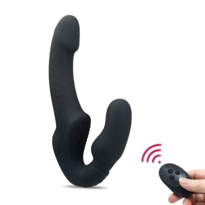 Consolador Vibrador Recargable Sin Tirantes con Correa Punto G Vibrador Juguetes Sexuales para Lesbianas Foto 1 de 4