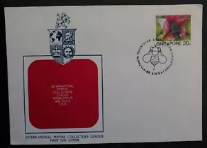 1989 Singapore Postal Collectors League ties 20c stamp cd Singapore - Picture 1 of 2