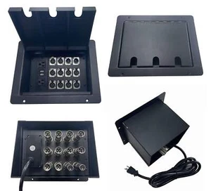 PROCRAFT GROßE 3-Loch-DECKEL DURCHFÜHRUNG VERSENKT Bühne Tasche/Boden Box mit 1) KABEL - Bild 1 von 7