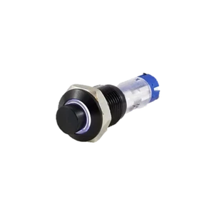 Tesi MIMMO 10MM LED Chitarra Kill Switch Pulsante Momentaneo Pulsante Nero/Bianco - Foto 1 di 3