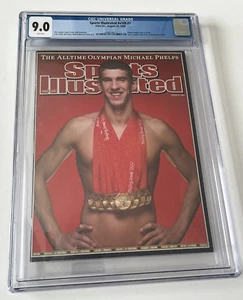 CGC 9.0 NEWSSTAND 2008 Sports illustrated Michael Phelps RARE GRADE - Picture 1 of 3