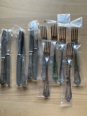 Auerhahn Reiner Rokoko Silber 90 g Menügabel Menümesser - Bild 1 von 4