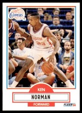 1990-91 Fleer Cards. Ken Norman Basketball Cards. #88