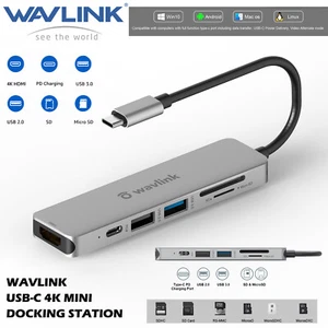 7-in-1 USB C Adapter 60W Laptop Power Delivery 4K 30Hz HDMI Port for Windows/Mac - Picture 1 of 11
