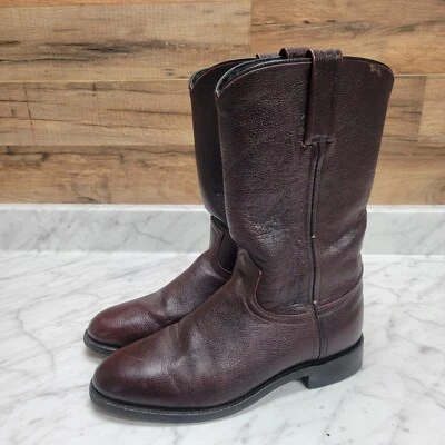 Женские 6,5 M Dan пост бордовый Oxblood кожи Roper ботинки ковбой Western езды - Изображение 1 из 4