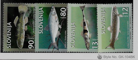 SLOVENIA Sc 287-90 NH issue of 1997 - FISH Cover