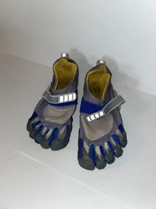 VIBRAM Five Fingers Barefoot Shoes Men's Blue Gray Yellow Size 43 - Imagen 1 de 11