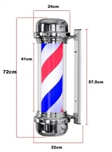 BARBER POLE TRADITIONAL ARRYLIC LIGHT - 72x24x32cm - Picture 1 of 1