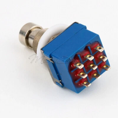 10PCS 9 pin 3PDT Guitar Effects Pedal Box Stomp Foot Metal Switch Bypass - Bild 1 von 4