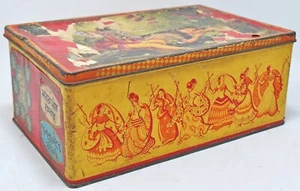 Vintage Ad Sign Litho Printed Tin Box Janta Mail Snuff Original Good Condition - Picture 1 of 9