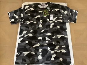 Authentic a bathing ape bape city camo large ape head tee t shirt black L XL new - Picture 1 of 8