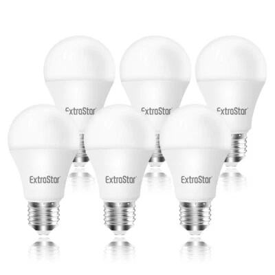 EXTRASTAR 6 Pack LED 10W Bulb E27 Eidson Screw GLS Lamp Light Bulbs Cool White Warm White