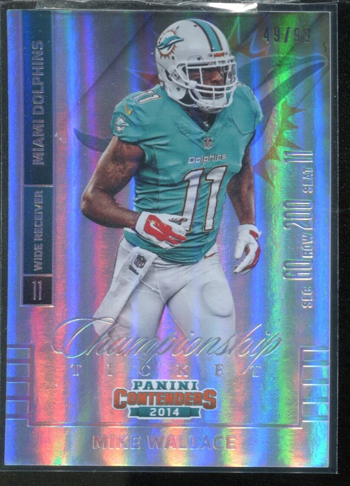 2014 Panini Contenders Championship Ticket #41 Mike Wallace Rare Card /99   - Image 1 of 1