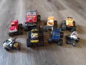 COLLECTIBLE  LOT OF 8 MONSTER TRUCKS DIECAST TOYS - Picture 1 of 1