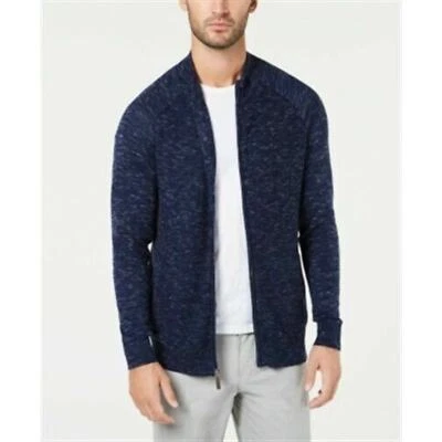 Cárdigan Club Room Texturizado Cremallera Completa Azul Marino Para Hombre Pequeño Nuevo Foto 1 de 2