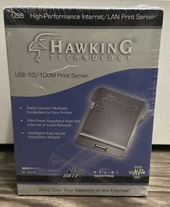 Hawking Technology HPS1U Print Server 1 Port USB Internet 10/100Mbps - Picture 1 of 4