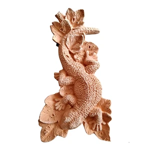 Geko Wanddeko Terrakotta zum Aufhängen für Außen Glücksbringer Amulett - Bild 1 von 5