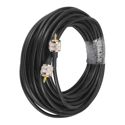 50ft RG58 UHF PL259 Coaxial Coax Cable male to male for CB Radio Antennas 50-Ohm - Image 1 of 4