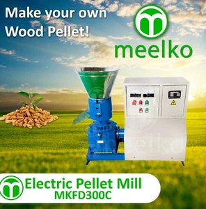 PELLET MILL 22kw ELECTRIC ENGINE PELLET PRESS 3 PHASE (8mm wood) - MKFD300C - Picture 1 of 6