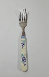 Pfaltzgraff MERLOT Fork Salad 6-5/8" Stainless Plastic Handle Grapevine Flatware - Picture 1 of 6
