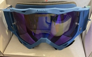 NIBBI Motorcross Race Goggles Offroad ATV UTV BMX MX XC Quad Eyewear Adult Blue - Picture 1 of 4