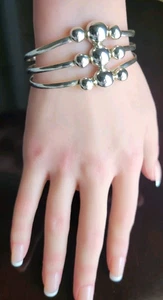 Erick's Sterling Silber Perlen Armreif Armband Taxco.925 - Bild 1 von 16