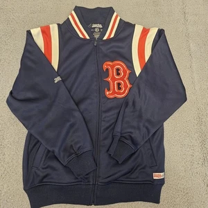 Boston Red Sox Varsity Jacke Herren SMALL blau weiß Stiche durchgehender Reißverschluss erhöht - Bild 1 von 10