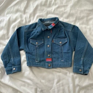 Vintage Levi's girls denim jacket embroidered indigo size 5 - Picture 1 of 5