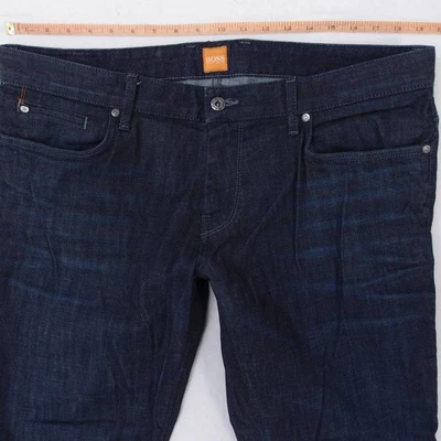 Hombres HUGO BOSS ORANGE 24 Ajustado Recto Elástico Azul Jeans W38 L32 - Imagen 1 de 4