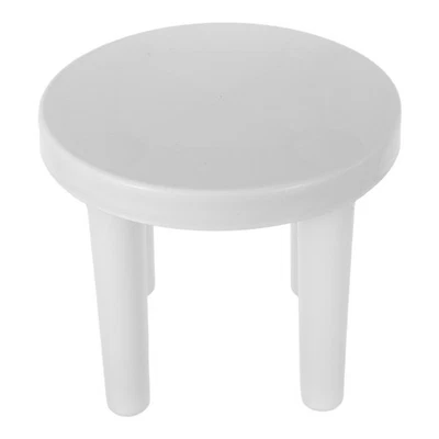 1pc kreativer Plastik kleiner Low Stool Badezimmer Anti-Rutsch-Rundhocker (weiß) - Bild 1 von 4