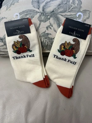 ¡NUEVO! Juego de 2 calcetines pantalón TALBOTS para mujer: talla única "Gracias completo" - crema Foto 1 de 4