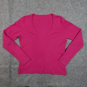 Nordstrom Sweater Womens Small/Medium? Cashmere V-Neck Luxe Luxury Pink Soft - Picture 1 of 8