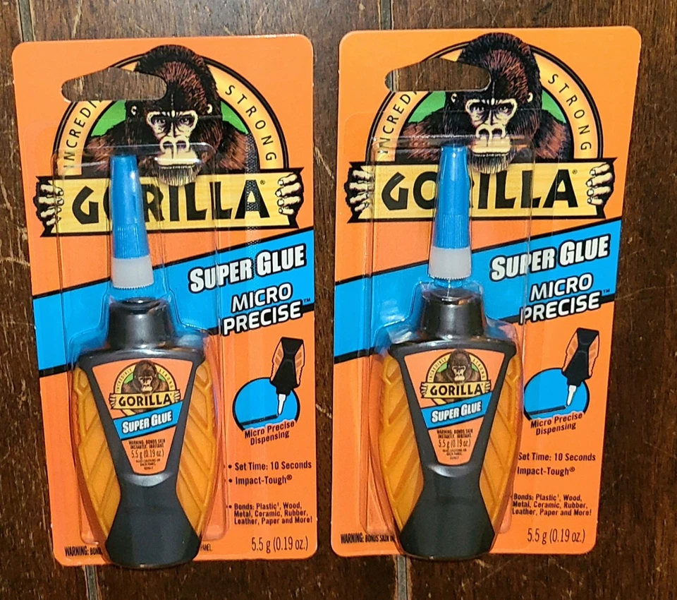 Gorilla 6770002 Micro Precise Super Glue 5g Clear - 2 Pack