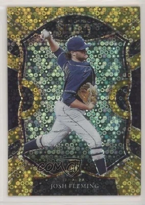 2021 Panini Select Concourse Gold Disco Prizm /10 Josh Fleming #39 Rookie RC - Image 1 of 2