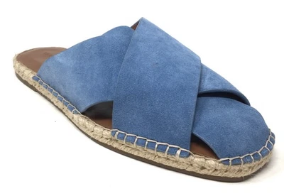 Sapatos Aerosoles Halley Feminino Tamanho 10 Azul Camurça Índigo Slip-On Espadrille Mule - Imagem 1 de 4