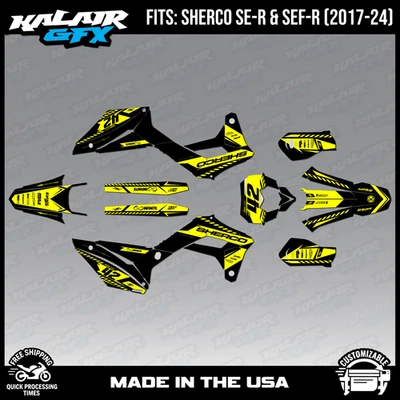 Kit de gráficos para Sherco 300SE-R y 300SEF-R (2017-2024) letal - AMARILLO-CAMBIO Foto 1 de 4