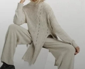 Free People | Harper Knit Sweater| Beige Size LG - Picture 1 of 10