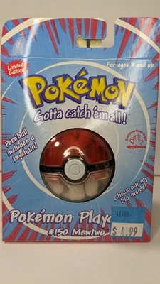 Pokemon Applause Jugables #150 1998 Mewtwo Pokeball llavero Foto 1 de 2