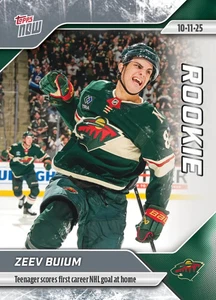 2025-26 NHL Topps Now Sticker #9 Zeev Buium Minnesota Wild RC PRE-ORDER - Picture 1 of 1