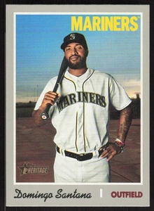 2019 Topps Heritage Domingo Santana #606 Seattle Mariners - Picture 1 of 2