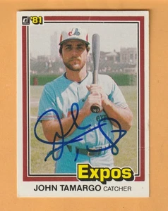 John Tamargo Montreal Expos AUTO signiert 1981 Donruss Georgia Southern geknickt - Bild 1 von 2