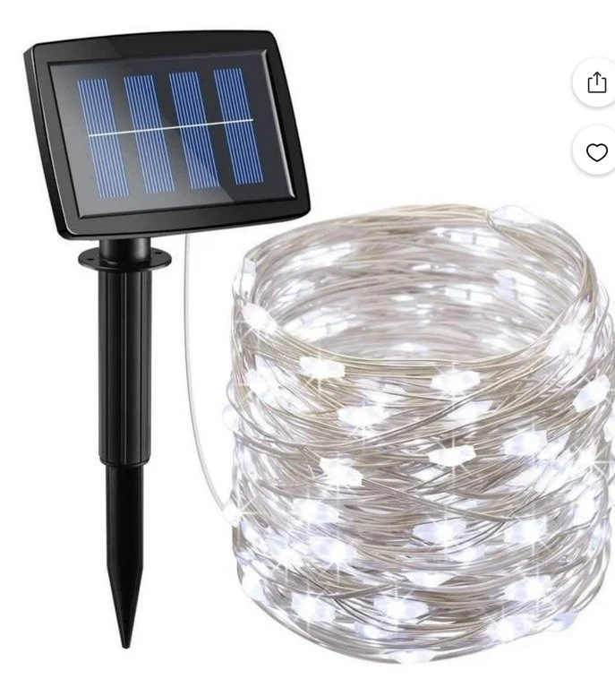 Водонепроницаемые светодиодные фонари Qishi на солнечных батареях, 300 светодиодов, 8 режимов - Изображение 1 из 1