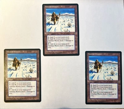 3x Set of Adarkar Wastes NM Ice Age MTG Great Condition Free Same Day Shipping - Image 1 of 2