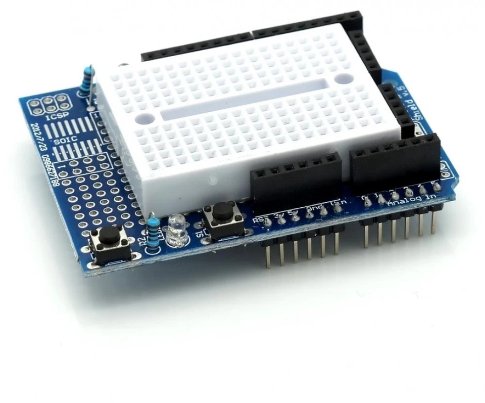 FREI Prototyping Shield für Arduino Uno inkl. Breadboard mit 179 Kontakten